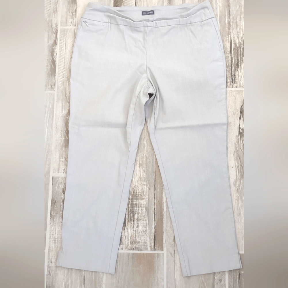Van Heusen Light Gray Dress Pull On Pants